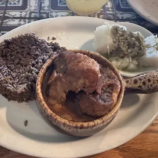 I LOVE their Rabo Encendido! (with moro rice &amp; yuca)