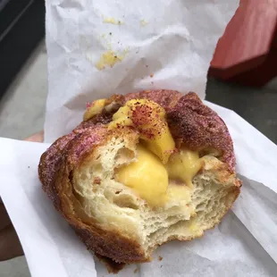 Strawberry passionfruit kouign amann