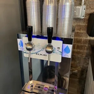 Self serve Water station- they even have seltzer water!