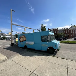 Food truck outside