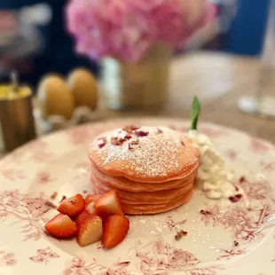 Rose petal pancakes