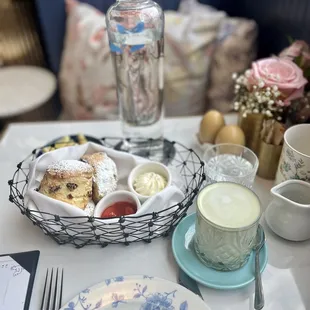 Scones and Matcha Latte