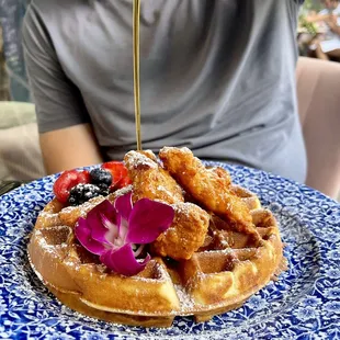 Chicken and waffles