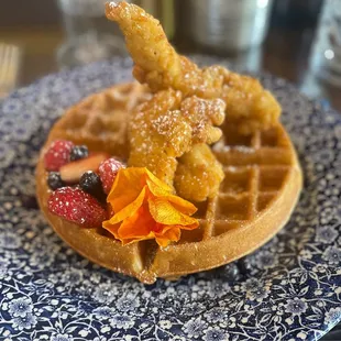 Chicken and waffles