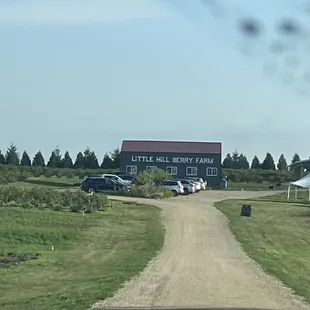 Their driveway into the farm