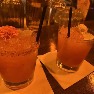 Spicy margarita and regular one