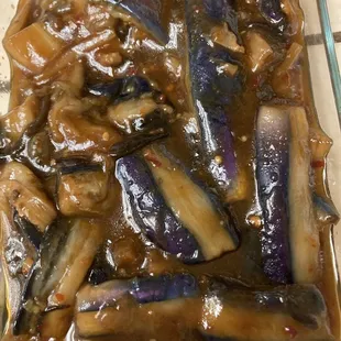 Szechuan eggplant. Delish!!