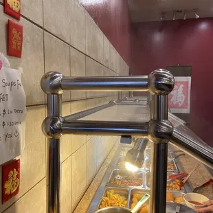 Super steamy buffet cart.. watch those HOT tongs!