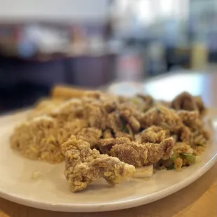 a plate of food on a table