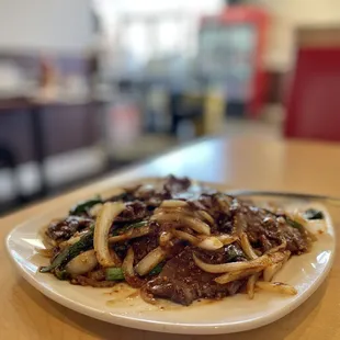 a plate of food on a table