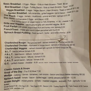 LH&apos;s first menu. Sorry for the crumpled paper, it was in my pocket lol
