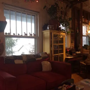 Looking towards the window...