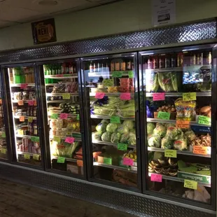 a display of vegetables