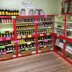 shelves of food and condiments