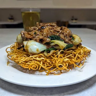 Crispy Hong Kong style noodles $13.25
