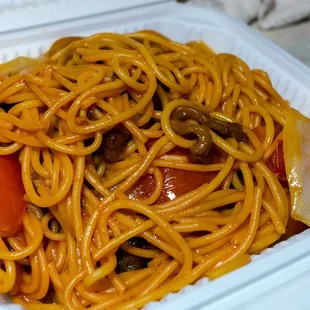 tomato beef chow mein