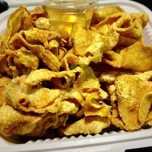 Fried chicken skins