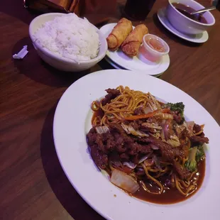 a plate of food on a table