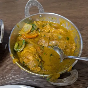 The curry with bell peppers and onions! The best I've ever had!