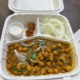 Chana Shatura was a delicious starter with bhatura which is a fried bread.