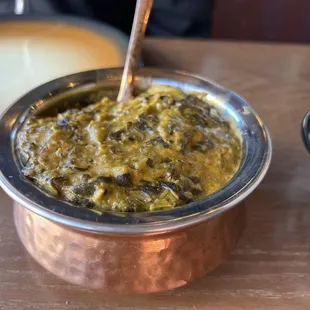 Saag paneer.