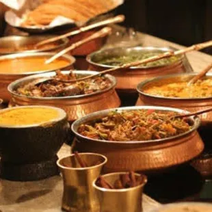 a variety of indian dishes