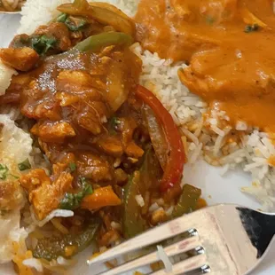 Chili chicken and special chicken masala