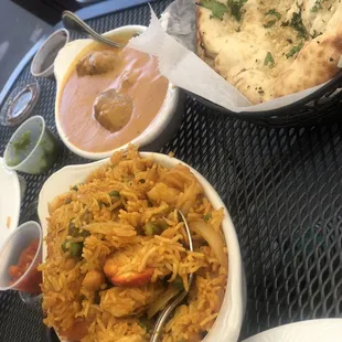 a plate of food on a table