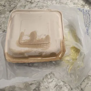 Box by the time we got home......fettuccine was sooooo greasy