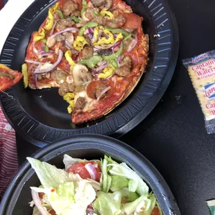 Pizza &amp; salad