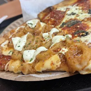 Sweet and spicy calamari and margarita slices