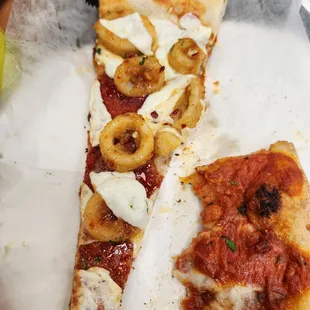 Half calamari slice. Delicious and unexpected flavors.