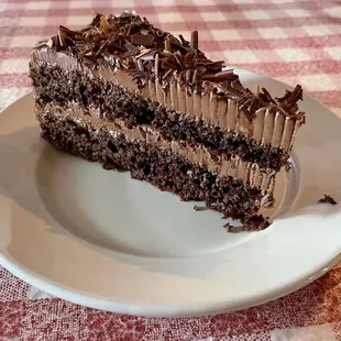 Homemade chocolate mousse cake