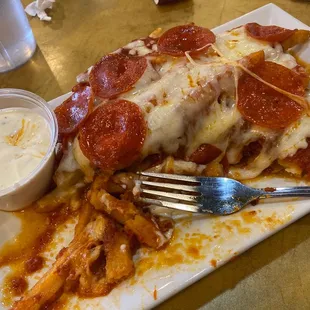 Pizza Fries (added pepperoni). Delish!!! Highly recommend!
