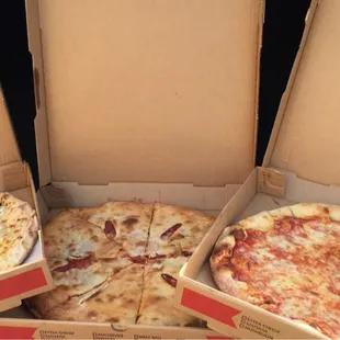 White, Stuffed &amp; Plain Cheese Pizzas