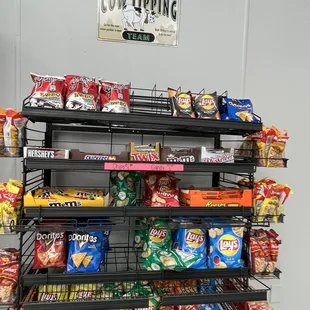a display of snacks