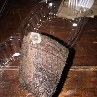 a piece of chocolate cake