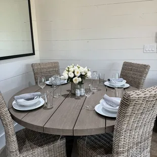 Small cozy tables.