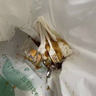 All the ruined plastic forks and napkins