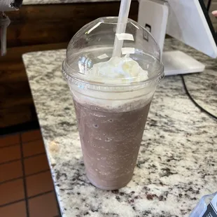 a chocolate milkshake
