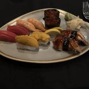 Nigiri sushi selection