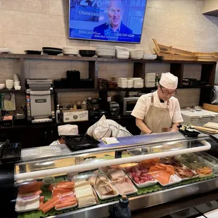 sushi and sashimi, interior