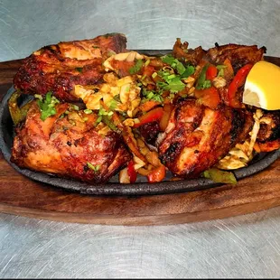 a plate of food on a table