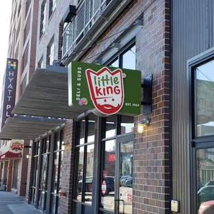 the outside of a donut shop