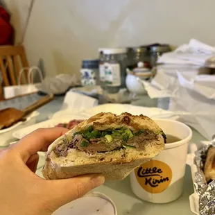 Pho Short Rib Sandwich ($14.95) - flat hard bread