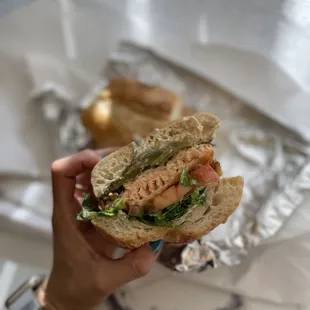 Salmon Katsu Po&apos;Boy