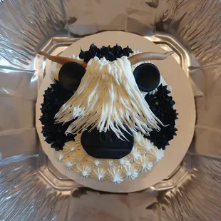 6" cow smash cake