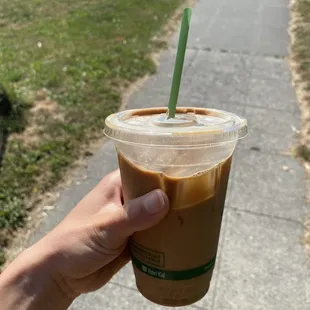 Iced oat milk latte