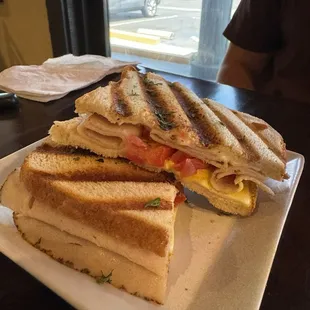 Grilled cheese turkey sandwich