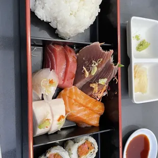 Sashimi bento.